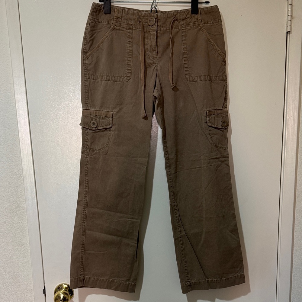 LOFT Women's Brown Wide Leg Pants